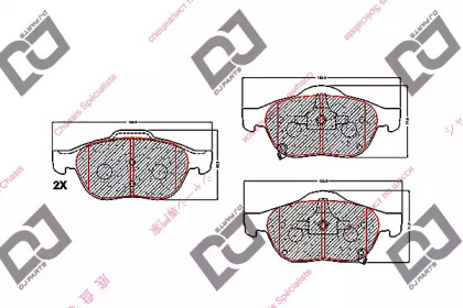 Комплект тормозных колодок DJ PARTS BP1607